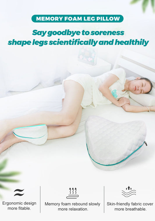 Premium Memory Foam Orthopaedic Body Alignment Leg Knee Support Pillow