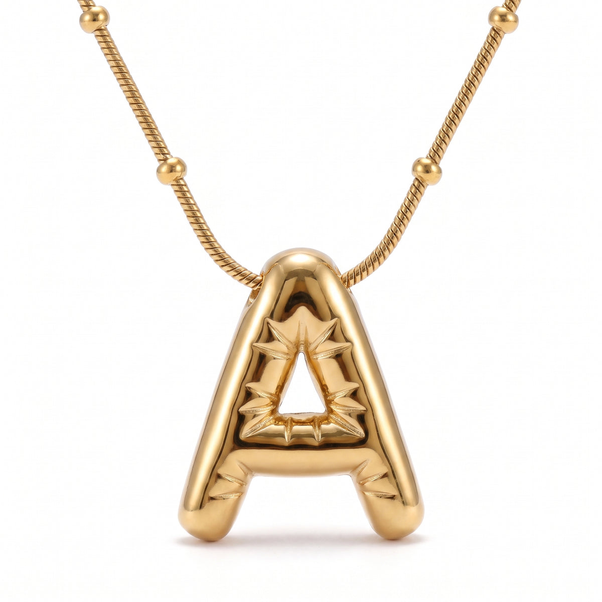 Balloon Initial Pendant Necklace