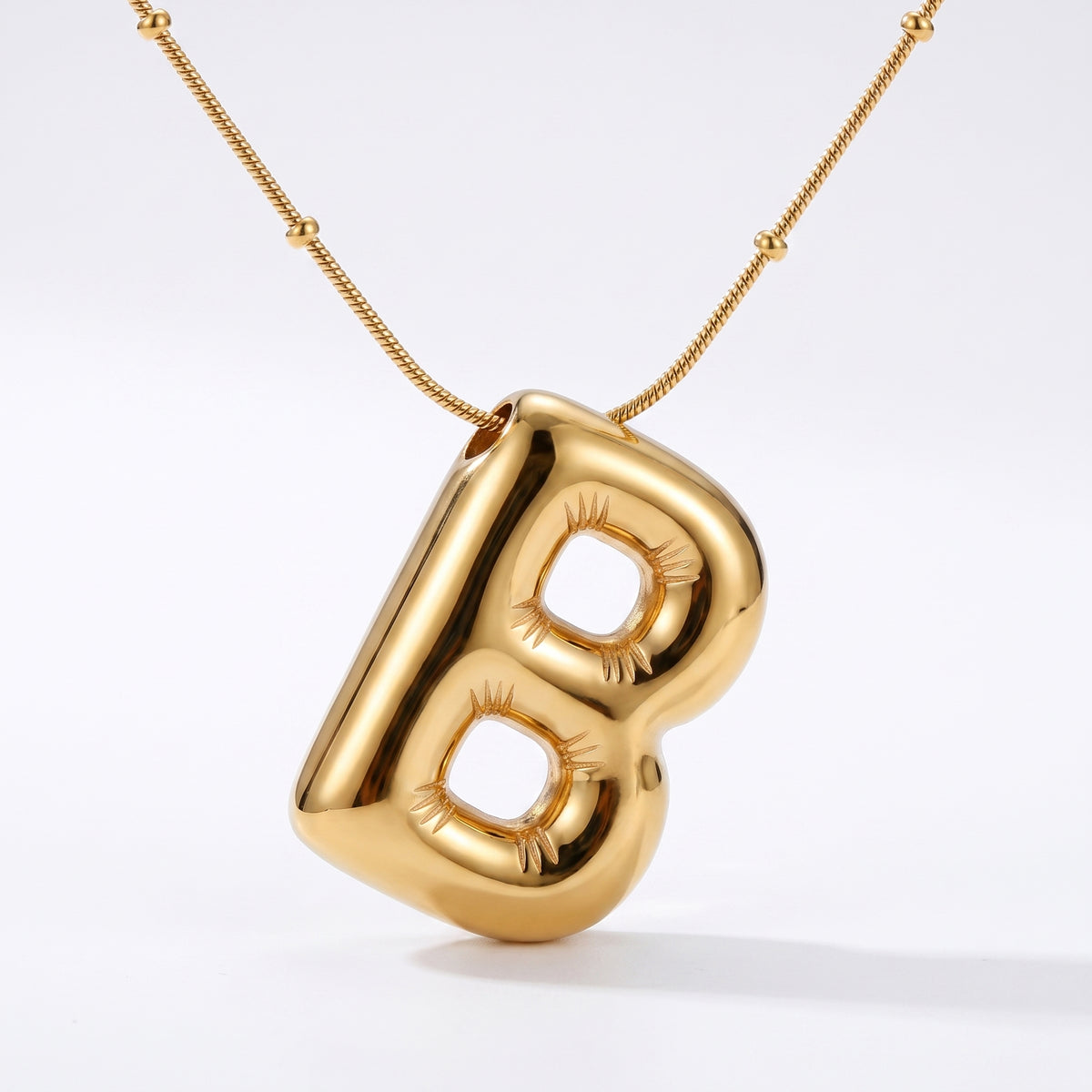 Balloon Initial Pendant Necklace